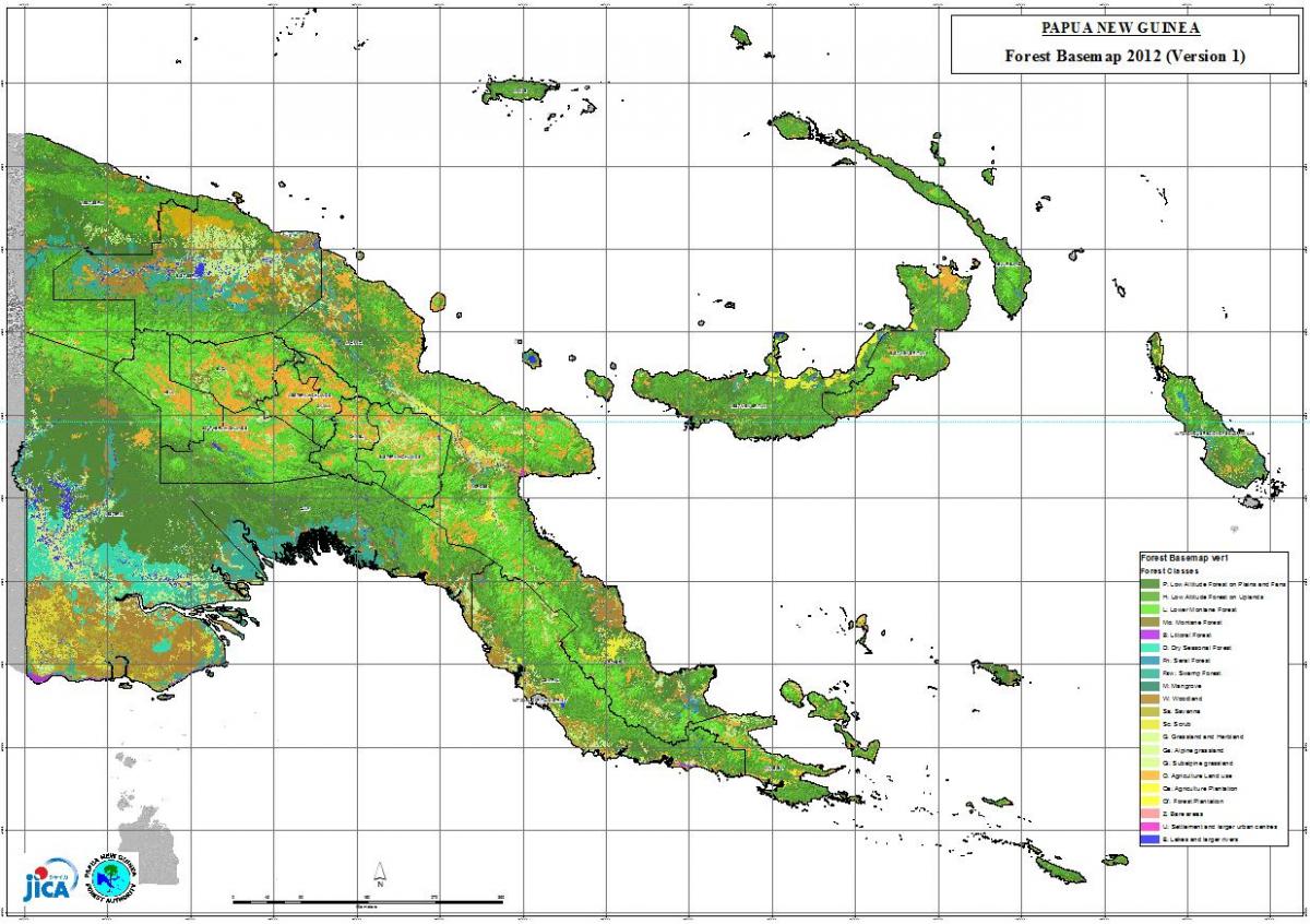 карта на Папуа Нова Гвинея климат