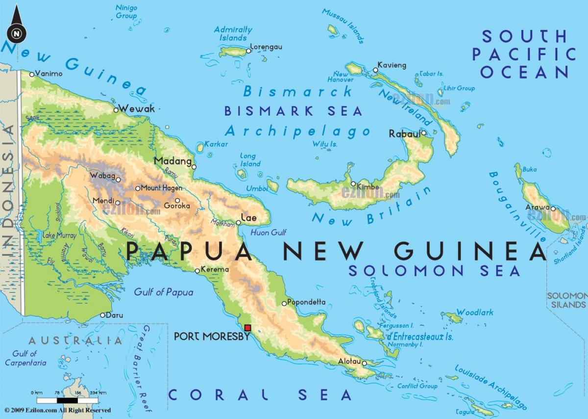 карта на порт морсби Папуа Нова Гвинея