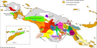 Карта на Папуа-Нова Гвинея език 