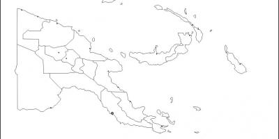 Карта на Папуа Нова Гвинея очертават карта