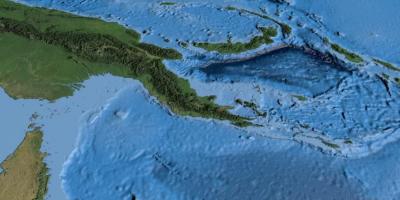 Карта, сателитна карта на Папуа-Нова Гвинея