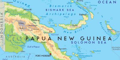 Карта на столицата на Папуа-Нова Гвинея