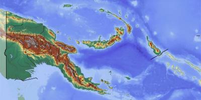 Папуа Нова Гвинея топографска карта
